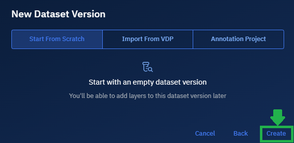 Creating a New Dataset Version