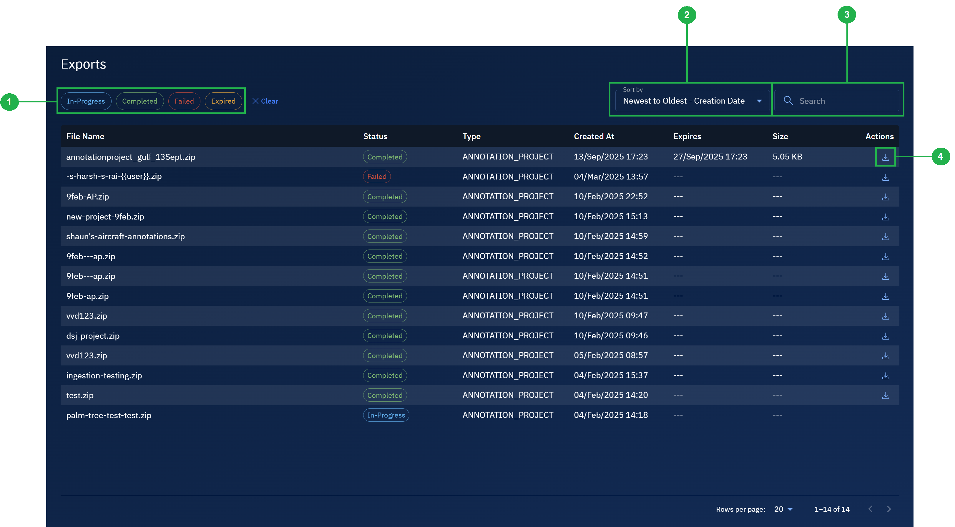 Exports Dashboard