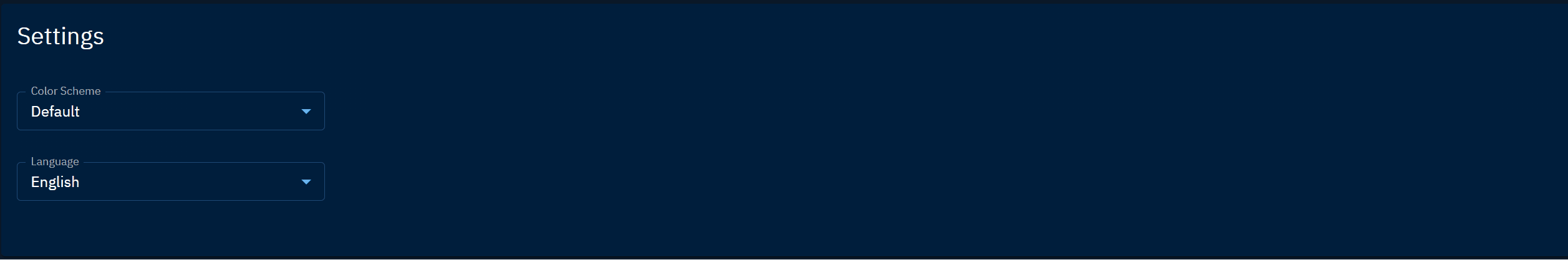 Managing Settings