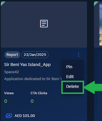 Deleting Published Item