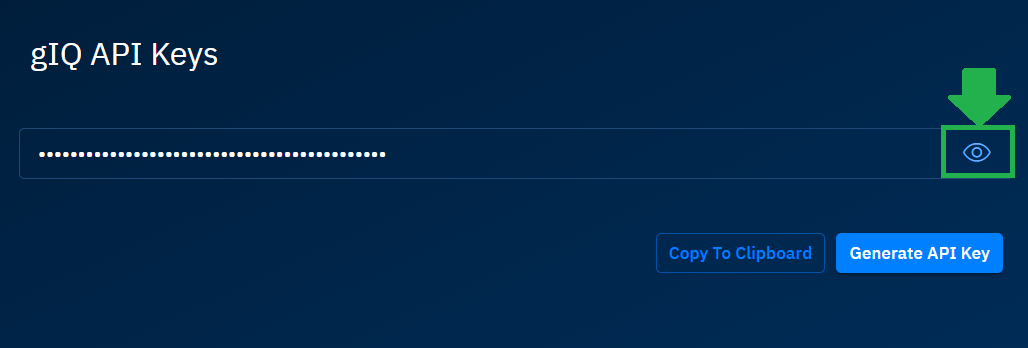 Viewing API Key