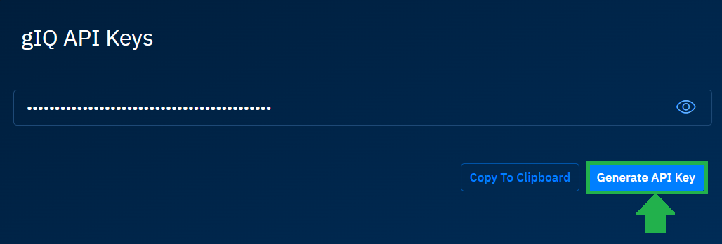 Viewing API Key