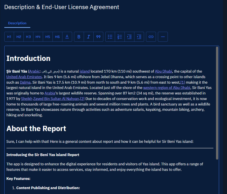 Publishing Report